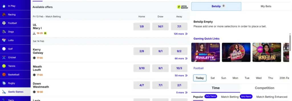 BOYLESports GAA Betting