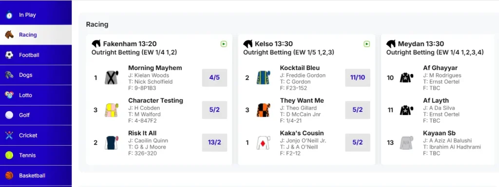 BOYLESports Horse Racing Betting